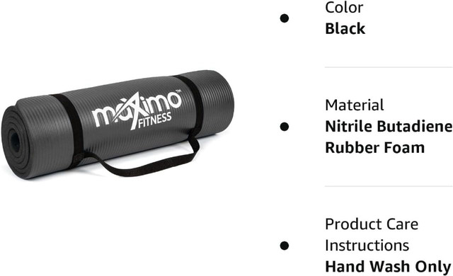 NEW: Maximo Yoga Mat Exercise Mat (Extra Thick, Multipurpose Fit in Health & Special Needs in Mississauga / Peel Region - Image 3