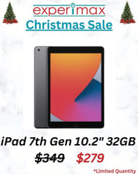 Christmas Sale!!  Apple iPad 7 32GB 10.2” with Warranty 