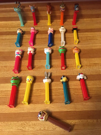 TOY PEZ DISPENSERS-21 IN TOTAL