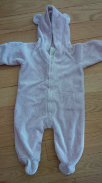 Old Navy 3 - 6 month pink fleece snowsuit