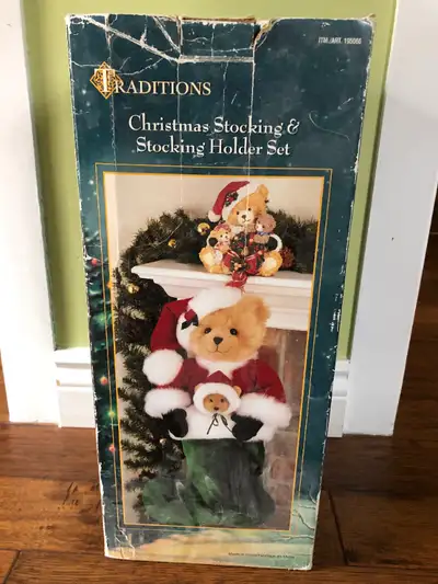Christmas Stocking and Stocking Holder Set, View more