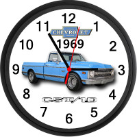 1969 Chevy CST-10 (Blue) Custom Wall Clock - Brand New - Classic