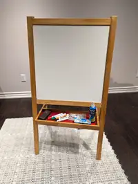 Ikea easel - white board and chalk board