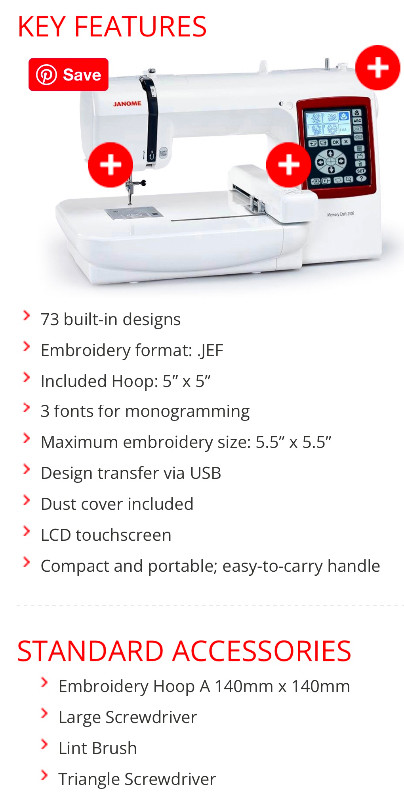 Janome 230E Embroidery Machine in Hobbies & Crafts in Corner Brook - Image 2