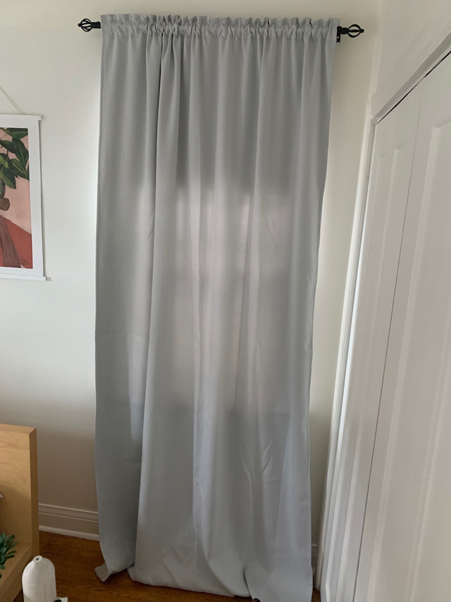 Grey curtains  in Window Treatments in Barrie