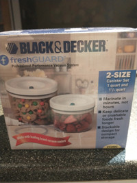 Black & Decker vacuum system 2-size carnister set - brand new.