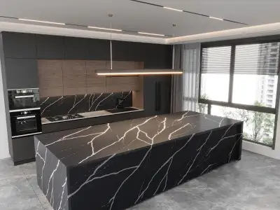 kitchen countertop with free sink, View more