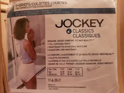 Jockey Women's Underwear Classic Brief - Sealed, New - 5 pack, View more