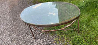 Huge iron and glass coffee table 
