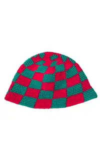 Handmade Bucket Hat (Red and Green)