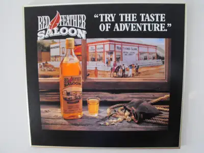 Mancave Collectibles - Red Feather Saloon Whiskey Sign, View more