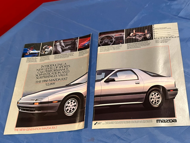 1986 Mazda RX-7 Original 2 Page Ad in Arts & Collectibles in Calgary