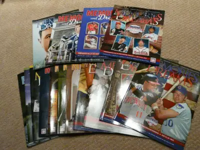 Lot of 15 Baseball Hall of Fame Magazines- Memories and Dreams These magazines are published quarter...