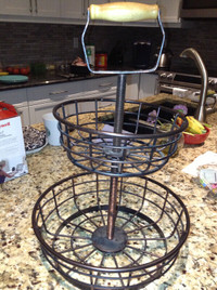 Industrial Style tiered basket for sale
