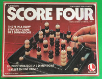 Score Four, 4 In a Row Strategy Game, Lakeside, 1978 Complete