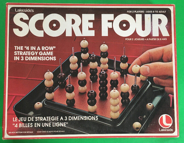Score Four, 4 In a Row Strategy Game, Lakeside, 1978 Complete in Arts & Collectibles in Dartmouth