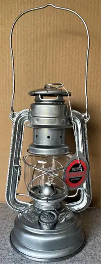 Feurhand Hurrican Lantern zinc plated - NEW. Bonus 4 ft cot wick