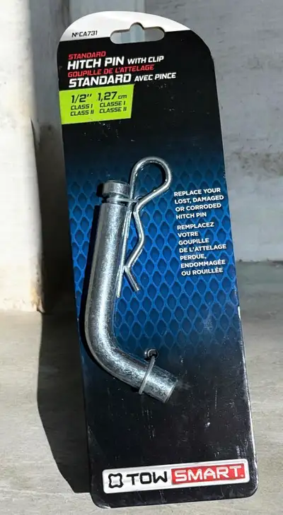 This is a Tow Smart standard hitch pin with a clip. It's 1/2 inch or 1.27 cm. The pin is Class I and...