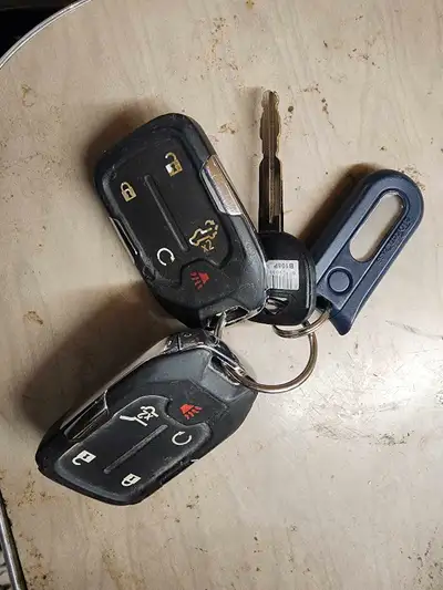 set of GMC vehicle key fobs. Found near Willis road in West St Paul.