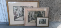 Wallace Nutting prints  - Into the Birchwood