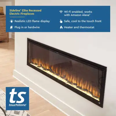 Touchstone Sideline Elite® Smart Electric Fireplace, View more