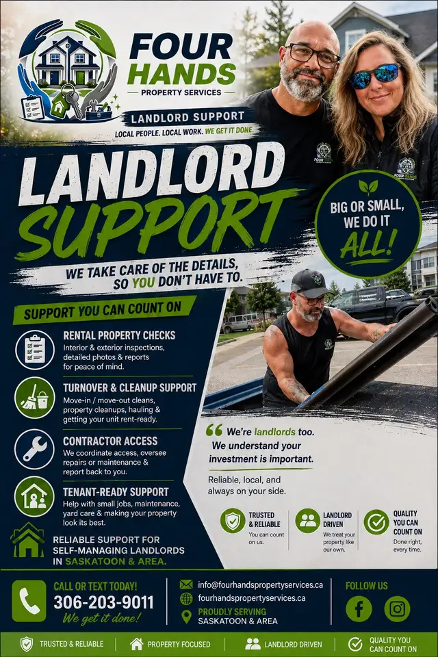 Four Hands Property Services - Property Maintenance, Yard Care, in Other in Saskatoon - Image 4