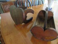 HEART SHAPED STOOL, HEART SHAPED BASKET WITH HANDLE AND SLEIGH