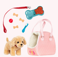 OG hop in dog carrier doll pet travel toy set/jouet chien enfant
