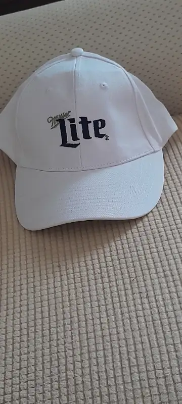 White Miller Lite Cotton Baseball Cap Brand New, View more