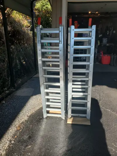 12 inch X 96 inch ramps for truck or trailer Foldable and rarely used
