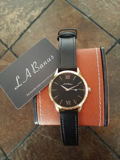 La Banus Men's Roman Numeral Leather Watch, View more