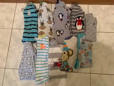 10 Boys sleepers-size 3-18 month (LOT $50), View more