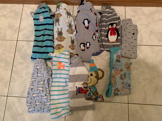 10 Boys sleepers-size 3-18 month (LOT $50) in Clothing - 0-3 Months in Thunder Bay