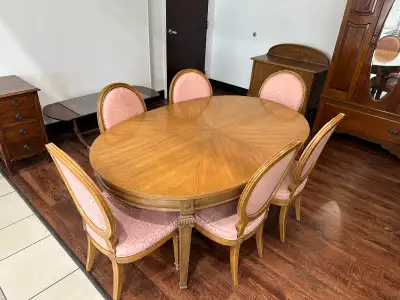 Thomasville Oak Dining table set, View more
