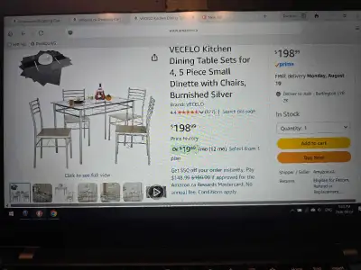 Vecelo 5 piece dinning set, View more