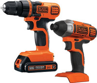 NEW BLACK+DECKER Cordless Drill+Impact Driver w/ Battery+Charger