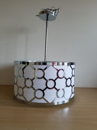 3-Light 16" Wide Chrome Pendant