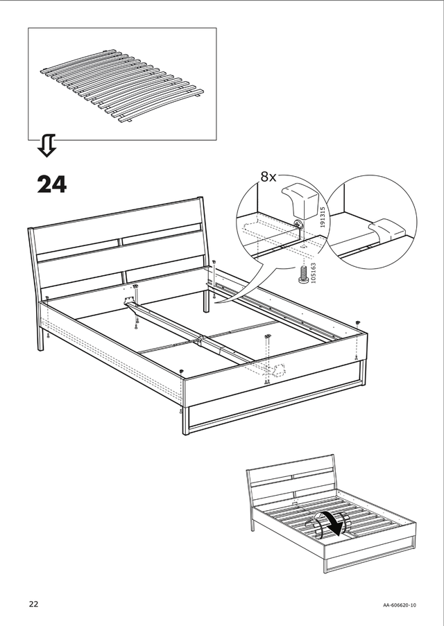IKEA Queen Size TRYSIL BED SET in Beds & Mattresses in Laval / North Shore - Image 3
