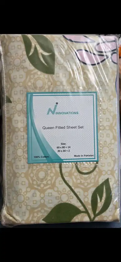 Floral Print queen size fitted bed sheet set, View more
