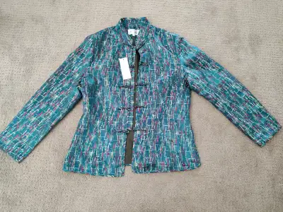 Women Chinese Green Top Blazer / Dress Suit Jacket - Size: Small, View more