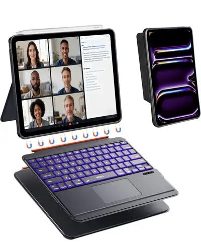 Brand New WIWU Keyboard Case for iPad Pro 13 inch M4/M5 2024/2025 Magnetic Detachable 3 in 1 Case Bl...