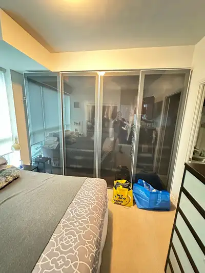 Ikea PAX wardrobe with sliding doors (4 sections), View more