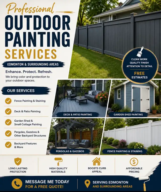 Fence & Garden Shed Painting in Painters & Painting in Edmonton - Image 2