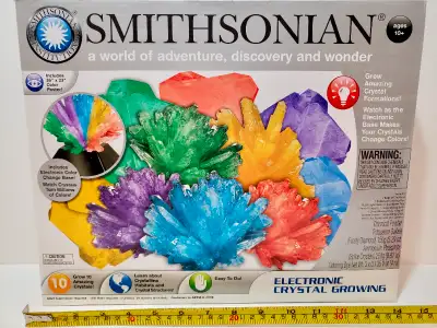 Smithsonian Electronic Crystal Growing Kit – Only $5 Ages 10+ with adult supervision Grow two types...