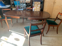 Solid maple antique table and chairs