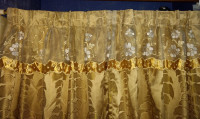 3 Gold Curtains Panels for a Window