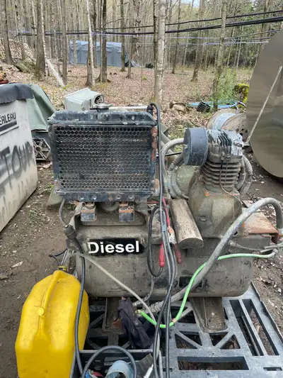 Compresseur diesel. Moteur diesel Kubota Z482 sans antipollution, sans électronique et sans manifold...