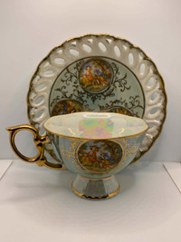 Vintage Teacup and Saucer - Shafford, Made in Japan
