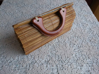 Vintage Bamboo Folding Purse--Very Unique