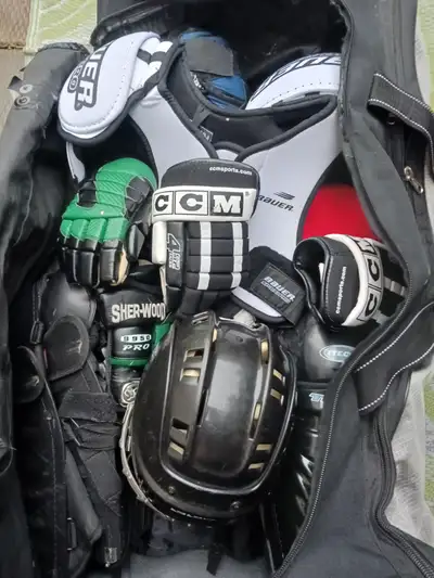 Hockey Equipment, Skates and Easton Bag, View more